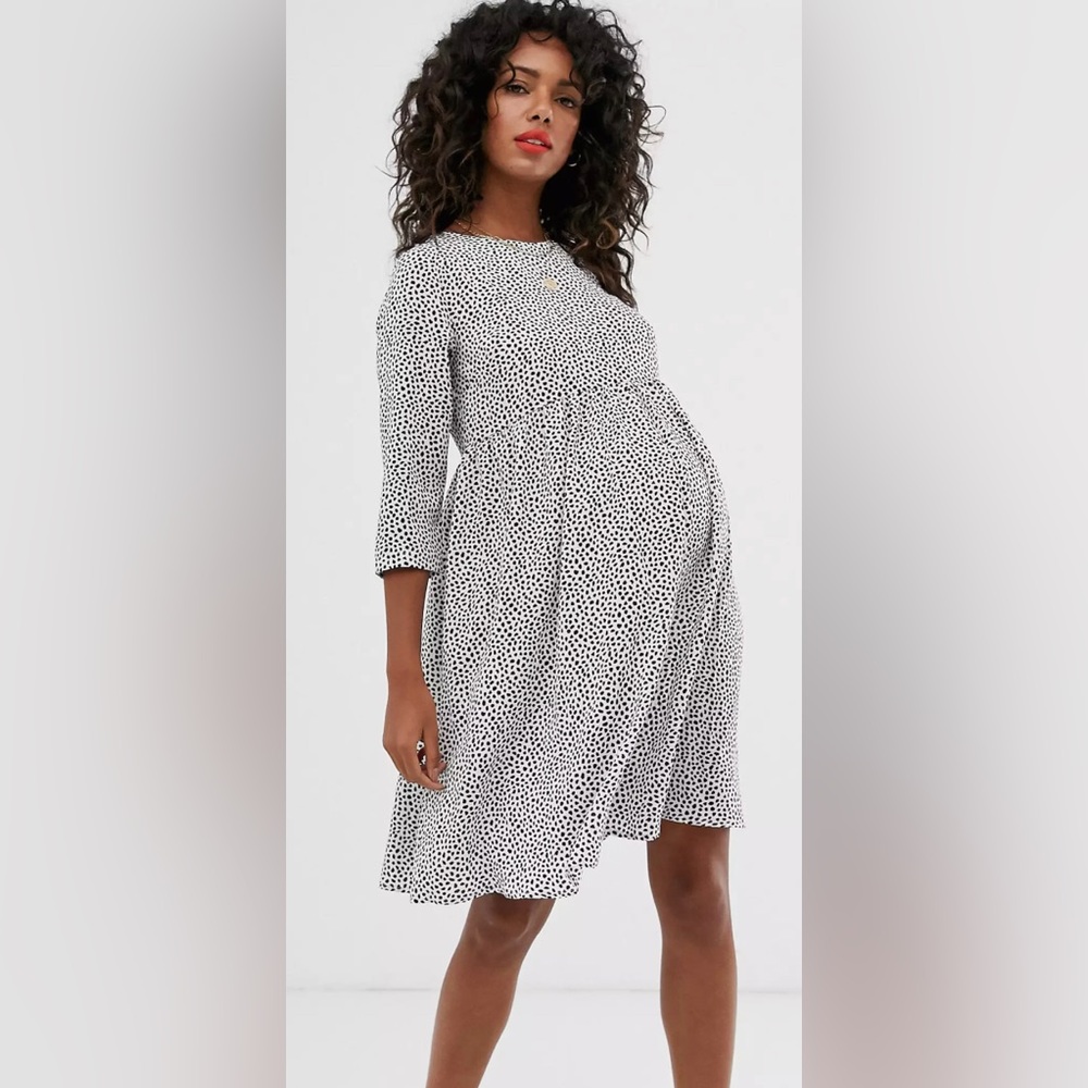 ASOS Maternity Glamorous Bloom Polka Dot Skater Dress